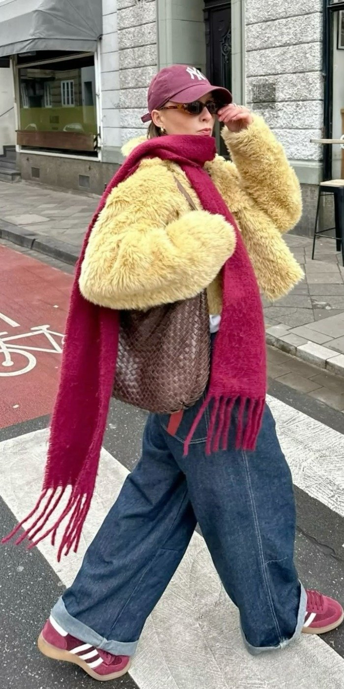 Style with big scarf Big scarf