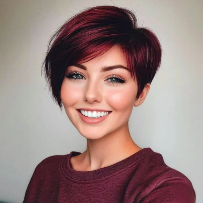 Wine red hair color