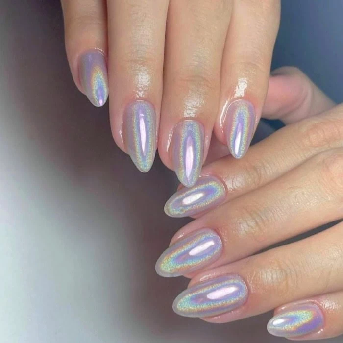 Models of Silver Ice Gel Nail Polish