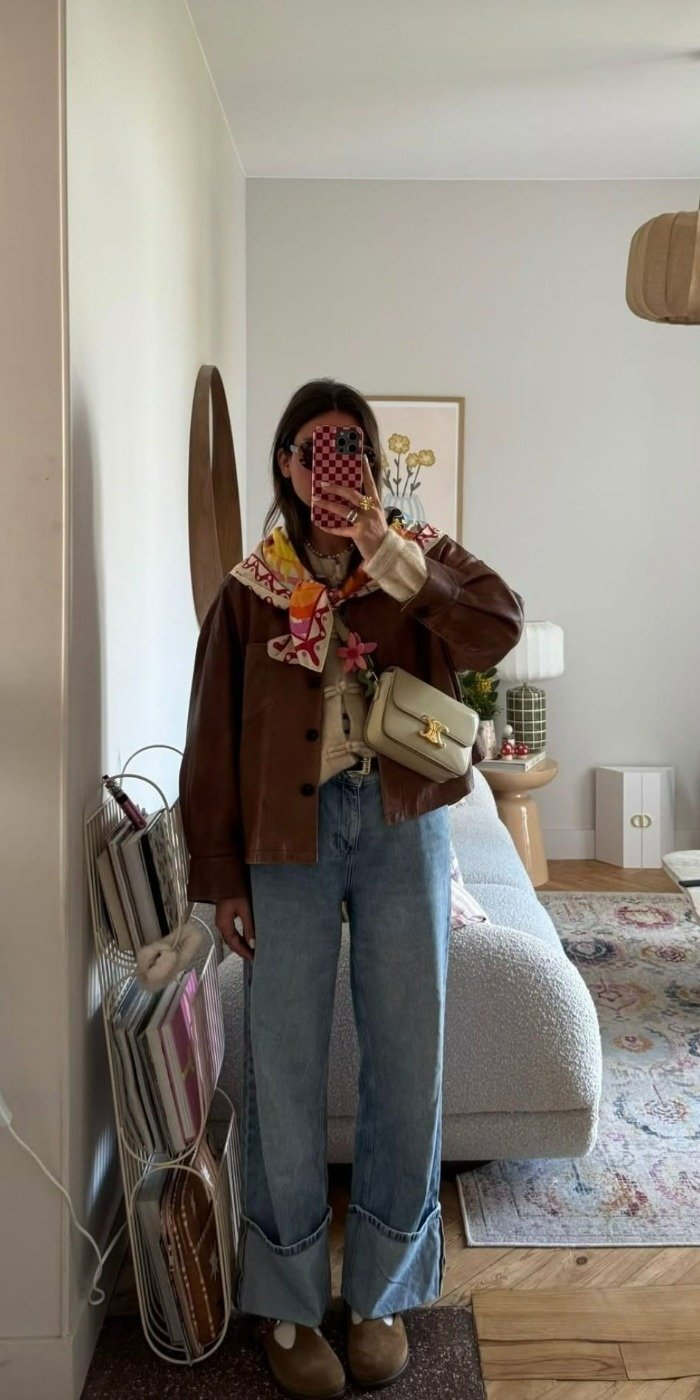 Style with mini satin scarf Mini satin scarf