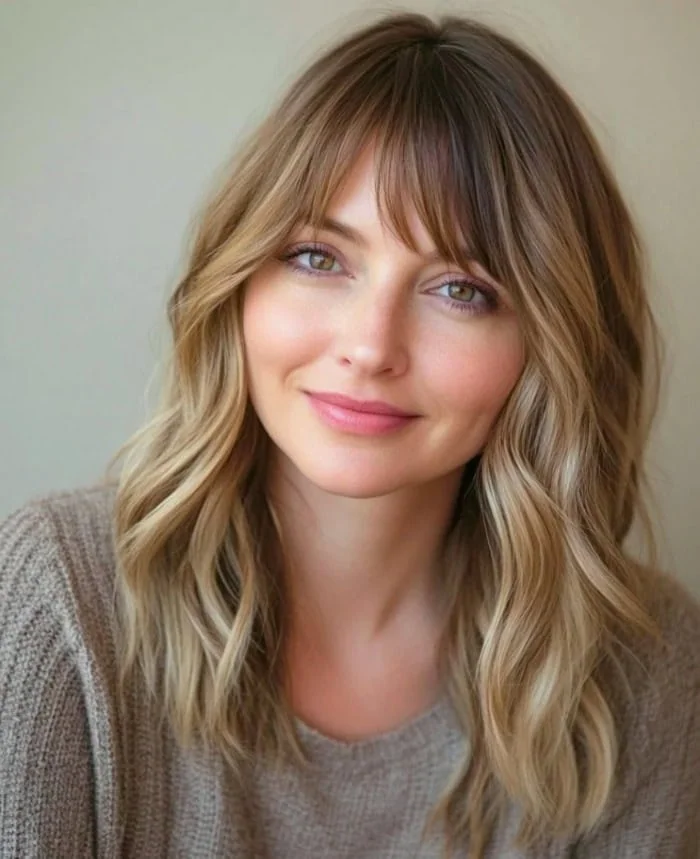 Highlights with bangs