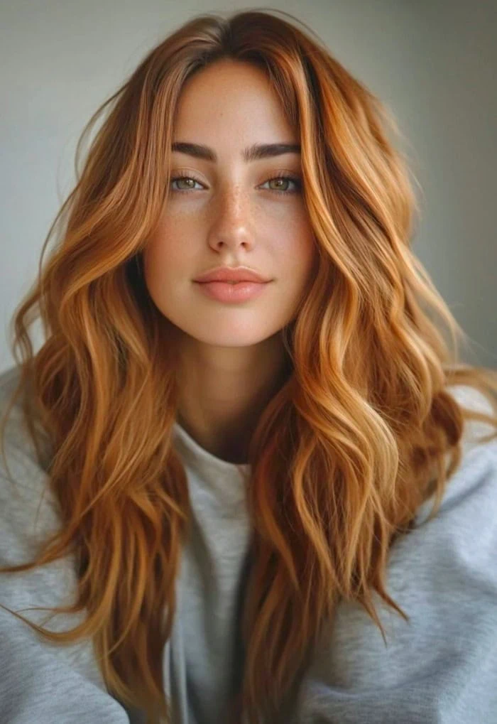 Orange Copper Hair Color Peach Copper Hair Color