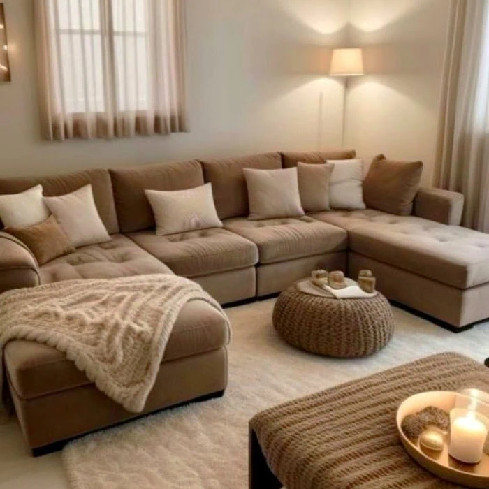 Interior Decor with Brown Sofa Brown Sofa