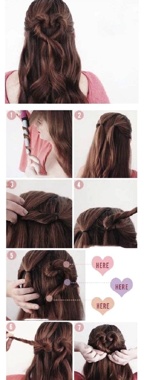 Girls’ Heart Braid Tutorial Heart-Shaped Hair Braids