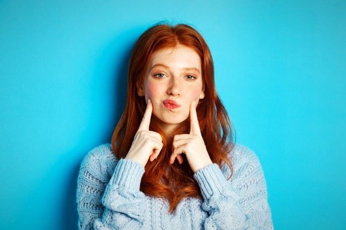 The right hair color for your face Rosy cheeks