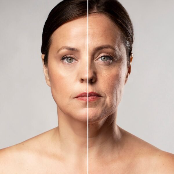 Educational infographic on retinol's action in anti-aging.