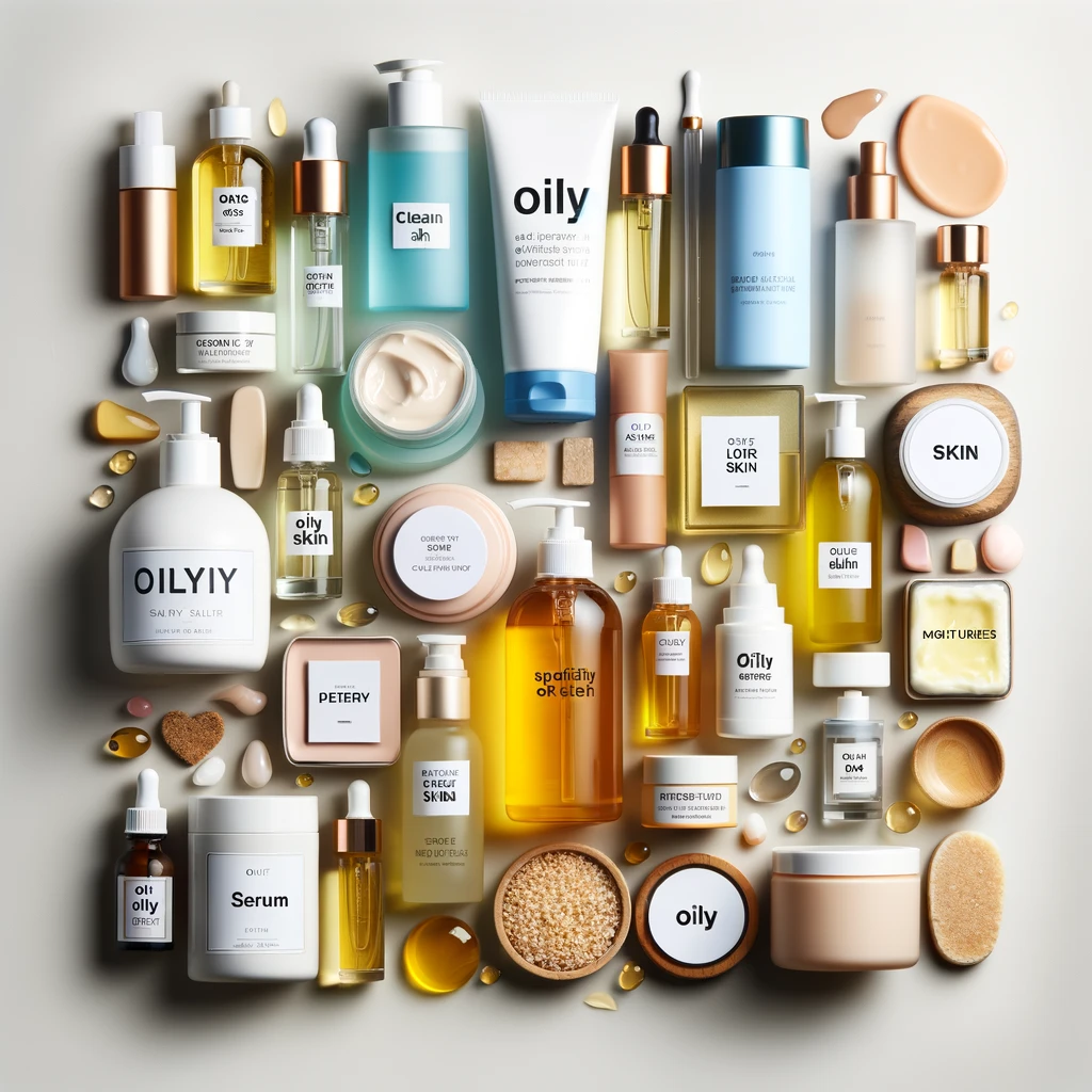 Skincare regimen products for oily skin