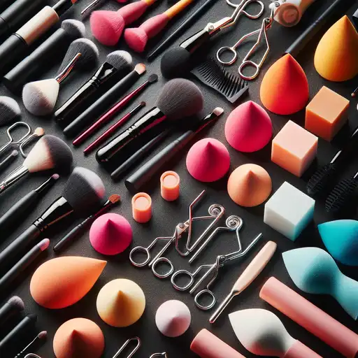 Assorted Makeup Sponges and Essential Tools